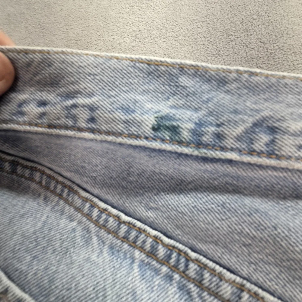 VTG Levis 501 Jeans Mens Blue Light Wash Straight Button Fly Made USA Fits 36x25